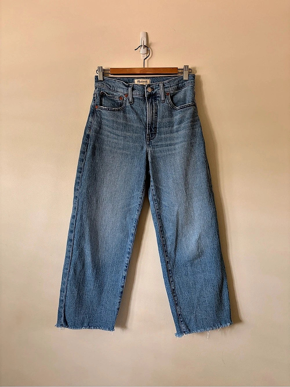 Madewell The Perfect Vintage Wide-Leg Crop Jean Wide-Leg Crop Jeans in Blue 27